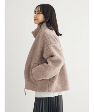 Green Parks スタンドカラーボアブルゾン Mocha