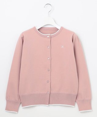 Feroux ロゴ刺繍ニット カーディガン ピンク系