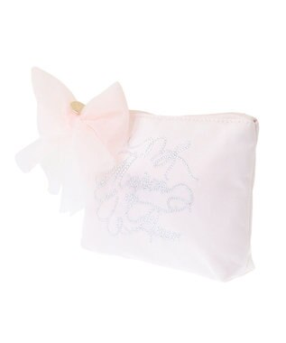 Maison de FLEUR ラインストーンポーチ Pink