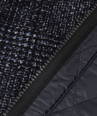 JOSEPH ABBOUD 【キング・洗える/リバーシブル/まるでニット】ツィーディーフリース ジャケット ネイビー系