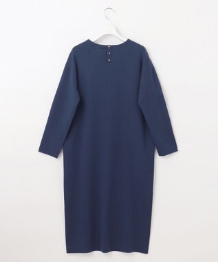 J.PRESS LADIES 【洗える】VIS/PE MILANO ニット ワンピース ダルブルー系