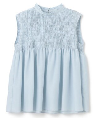 UNFILO 【WEB限定】シアーシャーリングブラウス サックス