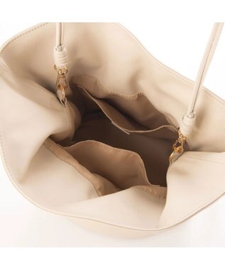 UNBILLION kakatoo ソフト合皮ドロストショルダー ベージュ