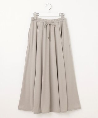 J.PRESS LADIES L 【洗える】ジャージー フレアー スカート グレージュ系