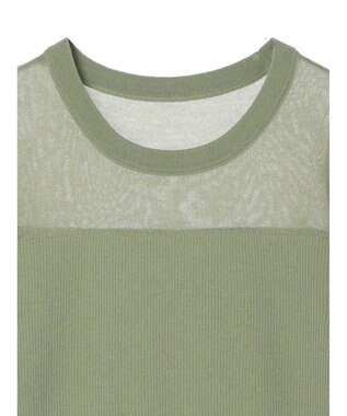 earth music&ecology シアーパワショルニットプルオーバー Mint