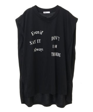 CRAFT STANDARD BOUTIQUE リメイクロゴノースリーブTee Black