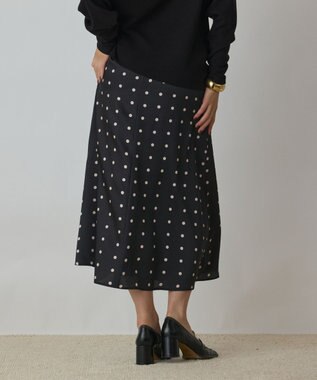 GRACE CONTINENTAL ドットスカート ブラック