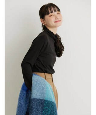 AMERICAN HOLIC 針抜きタートルプルオーバー Black