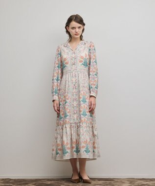 GRACE CONTINENTAL フラワーパターンプリントワンピース キナリ