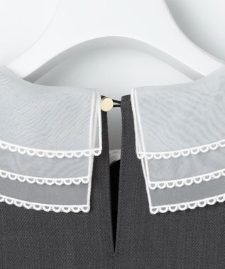 Feroux 【先行予約】2WAYレースカラー美シルエット セットアップ グレー系