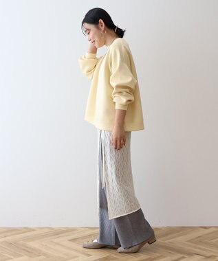 AMERICAN HOLIC サイドスリットポンチプルオーバー Light Yellow