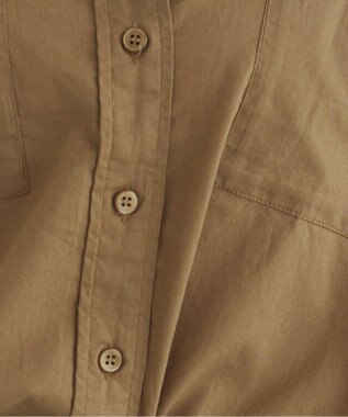 WEGO 【ANGIE VINTAGE】キャンブリックボイルオーバー半袖シャツ ダークベージュ