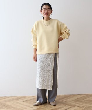 AMERICAN HOLIC サイドスリットポンチプルオーバー Light Yellow