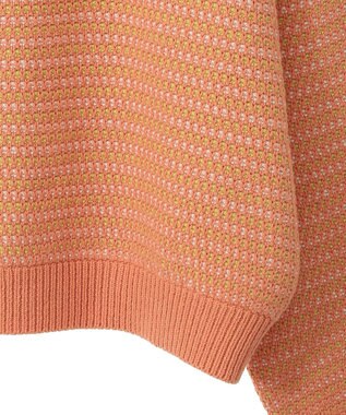 AMERICAN HOLIC Ｍｉｘ編み地ニットプルオーバー Orange
