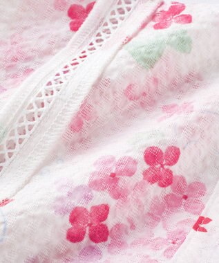 MIKI HOUSE HOT BISCUITS 【ミキハウス】【80-150cm】 アジサイ柄甚平スーツ 白