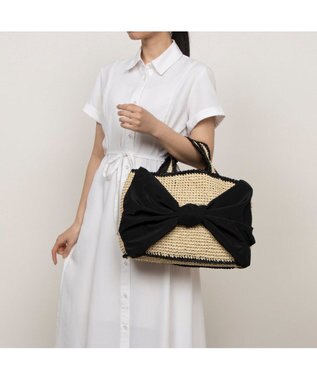 UNBILLION カカトゥ kakatoo / リボンスクエアクロッシェバッグ ブラック