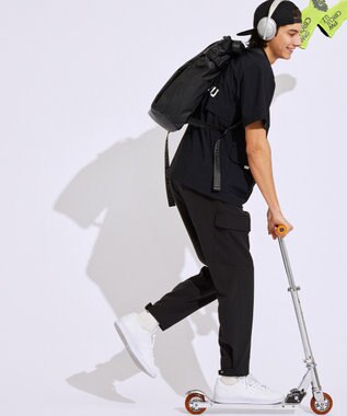 PW CIRCULUS 【機能性素材 TM ICE 使用】【MEN】ハーフジップ シャツ ブラック系