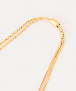 GRACE CONTINENTAL orgablanca パール＆チェーンネックレス ゴールド