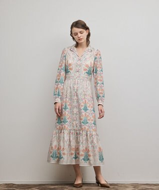 GRACE CONTINENTAL フラワーパターンプリントワンピース キナリ