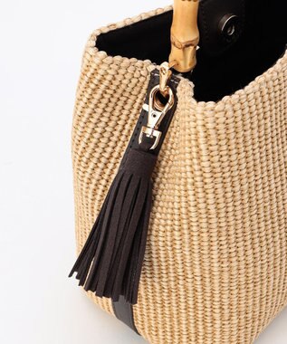 J.PRESS LADIES 【WEB限定カラーあり・2way】カゴバッグ キャメル×ダークブラウン系