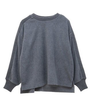 Green Parks フリース袖リブドッキングプルオーバーⅡ Gray