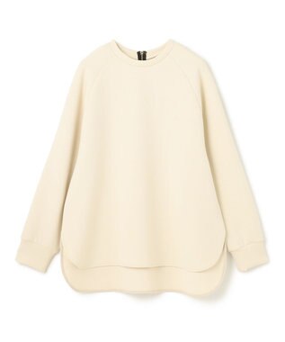 UNFILO L 【野呂佳代さん着用】BEAUTY FORM JERSEY バックZIPプルオーバー クリーム