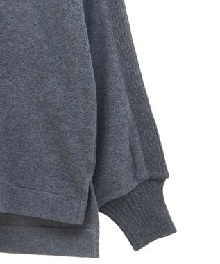 Green Parks フリース袖リブドッキングプルオーバーⅡ Gray