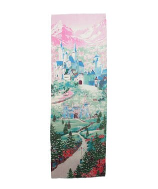 MOONBAT Hanato(ハナト) シルクウールストール ノイシュヴァンシュタイン城／幅60cm ピンク