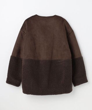 ANY L スエードボアコンビブルゾン ダークブラウン