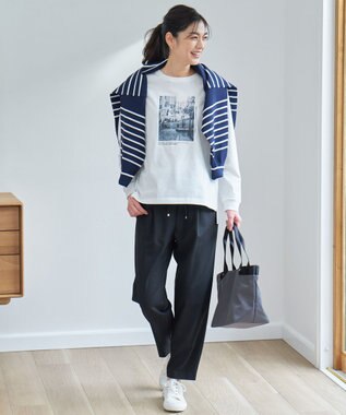 ANY L 【洗濯機可/接触冷感/UVケア】オーガビッツロングスリーブTシャツ オフ×フォト