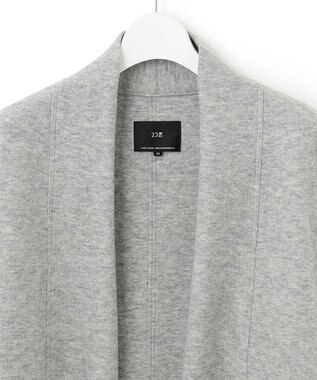 23区 L コンプレストパイル コーディガン ライトグレー系