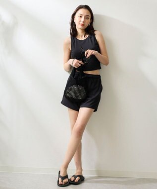 OP／FILA 【ocean pacific】ラッシュガード付き水着4点セット タンキニデザイン ブラック