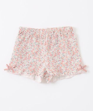ANY KIDS 無地/総柄 1分丈スパッツ ピンク（花柄）