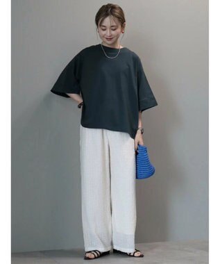 AMERICAN HOLIC 刺繍スクエアパンツ Ivory