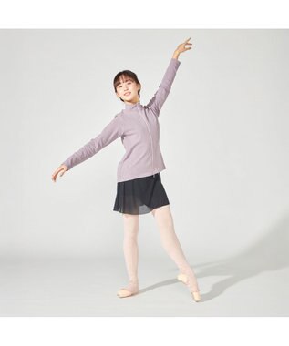 Chacott 【ノーソーイングニット】ハイネックニットジャケット アッシュグレー