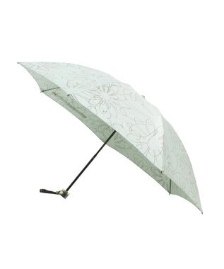 MOONBAT 【新色追加】ランバン オン ブルー 折りたたみ傘 フラワー柄サテンジャガードプリント 簡単開閉