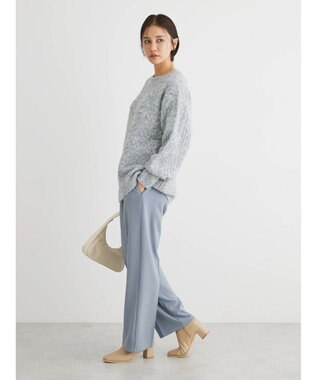 Green Parks フェアリーＭｉｘケーブルニットプルオーバー Gray