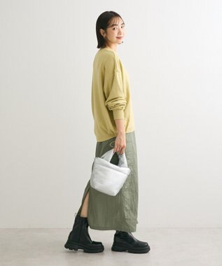 Green Parks ドロストミニ裏毛プルオーバー Light Green