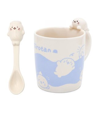 Mother garden しろたん のんびり マグカップ＆スプーンセット 0