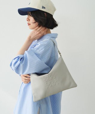 russet エンボスモノグラムショルダーバッグ(CE-1547) L.Gray