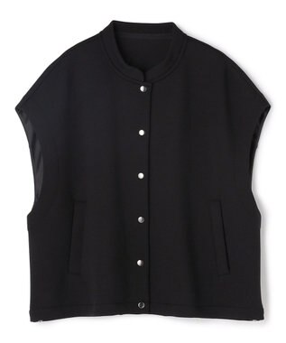 UNFILO BEAUTY FORM JERSEY スリーブレス ブルゾン ブラック