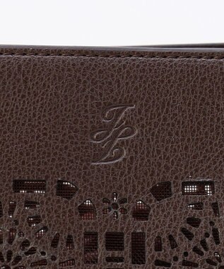 自由区 パンチングレース トート ダークブラウン