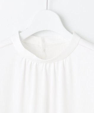 J.PRESS LADIES ジョーゼット モックネック カットソー ホワイト系