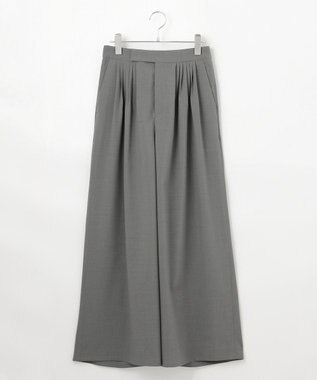 #Newans 【洗濯機可能/ストレッチ】ベリーワイドパンツ グレー