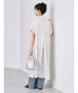 AMERICAN HOLIC 楊柳Ｗポケット開襟ワンピース Ivory