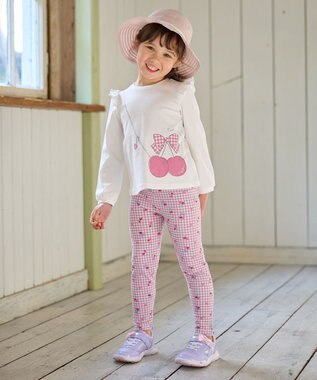 ANY KIDS 【WEB限定】7days プリント 長袖Tシャツ オフホワイト×ポシェット