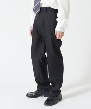 WEGO 【SCHOOLITEM】メンズスクールスリムスラックス ブラック