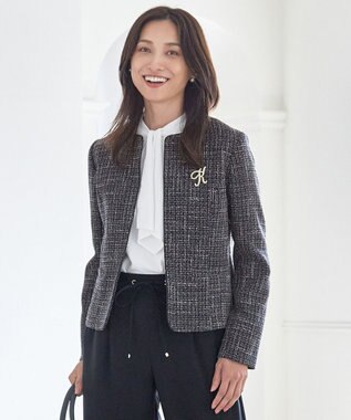 ANY パールイニシャルブローチ K