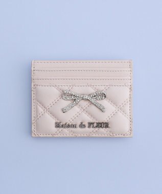 Maison de FLEUR リボンビジューキルティングカードケース