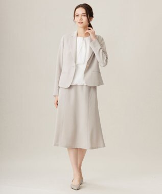 自由区 【セットアップ対応・UVカット・接触冷感・洗える】ライトストレッチテーラード ジャケット ベージュ